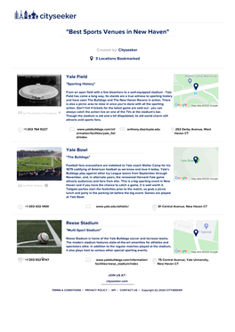 Best Sports Venues in New Haven"