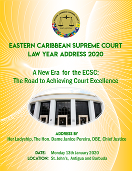 Opening of the Law Year Address 2020 – “A New Era for the ECSC