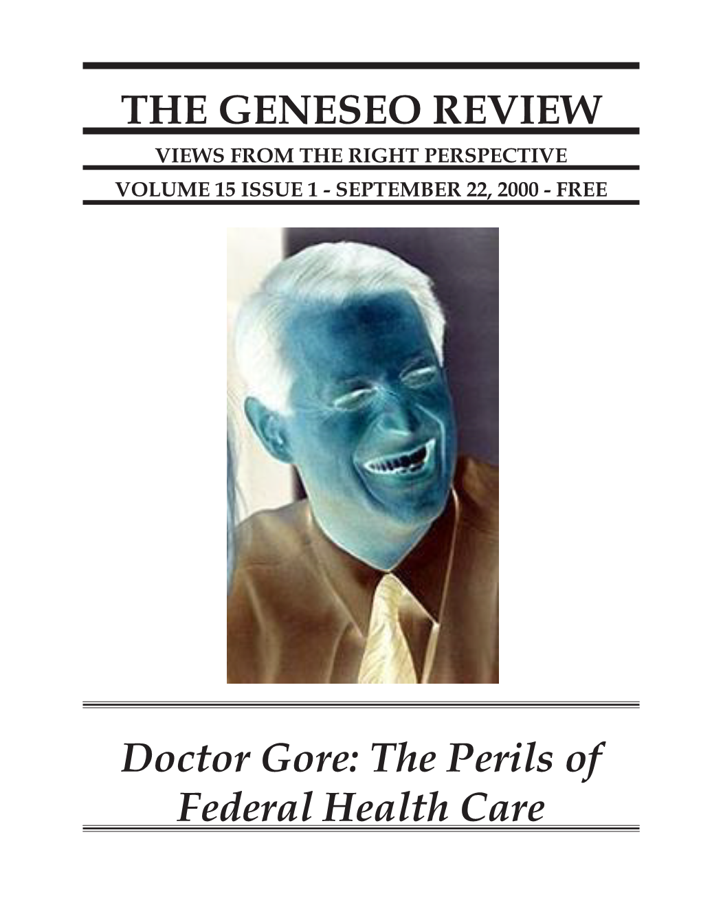 THE GENESEO REVIEW Doctor Gore