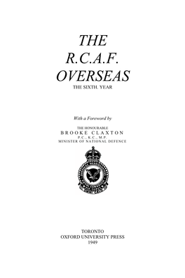 The R.C.A.F. Overseas the Sixth