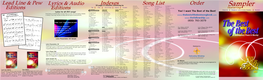 Lead Line & Pew Song List Indexes Lyrics & Audio Order Editions Editions
