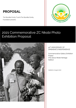 2021 Commemorative ZC Nkobi Photo Exhibition Proposal