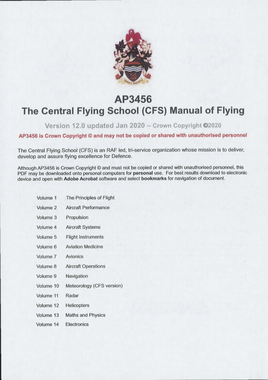 AP3456 the Central Flying School (CFS) Manual of Flying