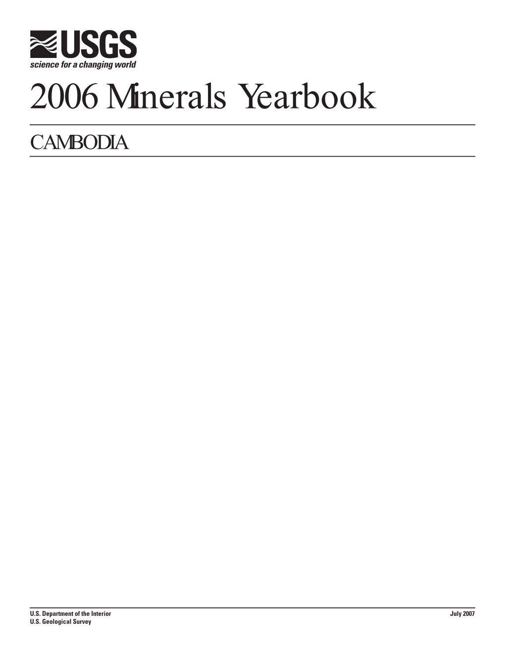 The Mineral Industry of Cambodia in 2006