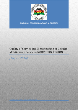 Monitoring of Cellular Mobile Voice Services-NORTHERN REGION