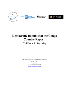 Democratic Republic of the Congo Country Report: Children & Security