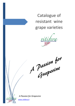 Catalogue of Resistant Wine Grape Varieties