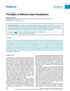 Principles of Effective Data Visualization