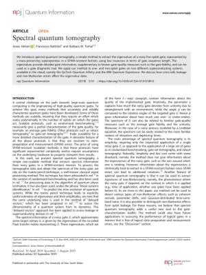Spectral Quantum Tomography
