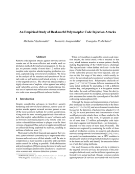 An Empirical Study of Real-World Polymorphic Code Injection Attacks