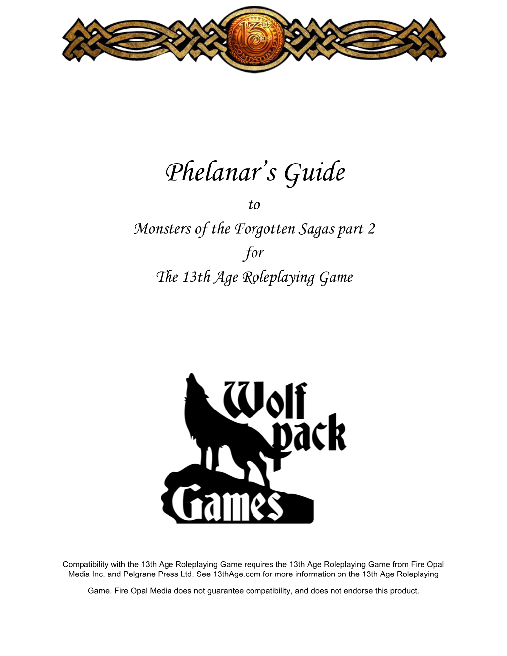 Phelanar's Guide