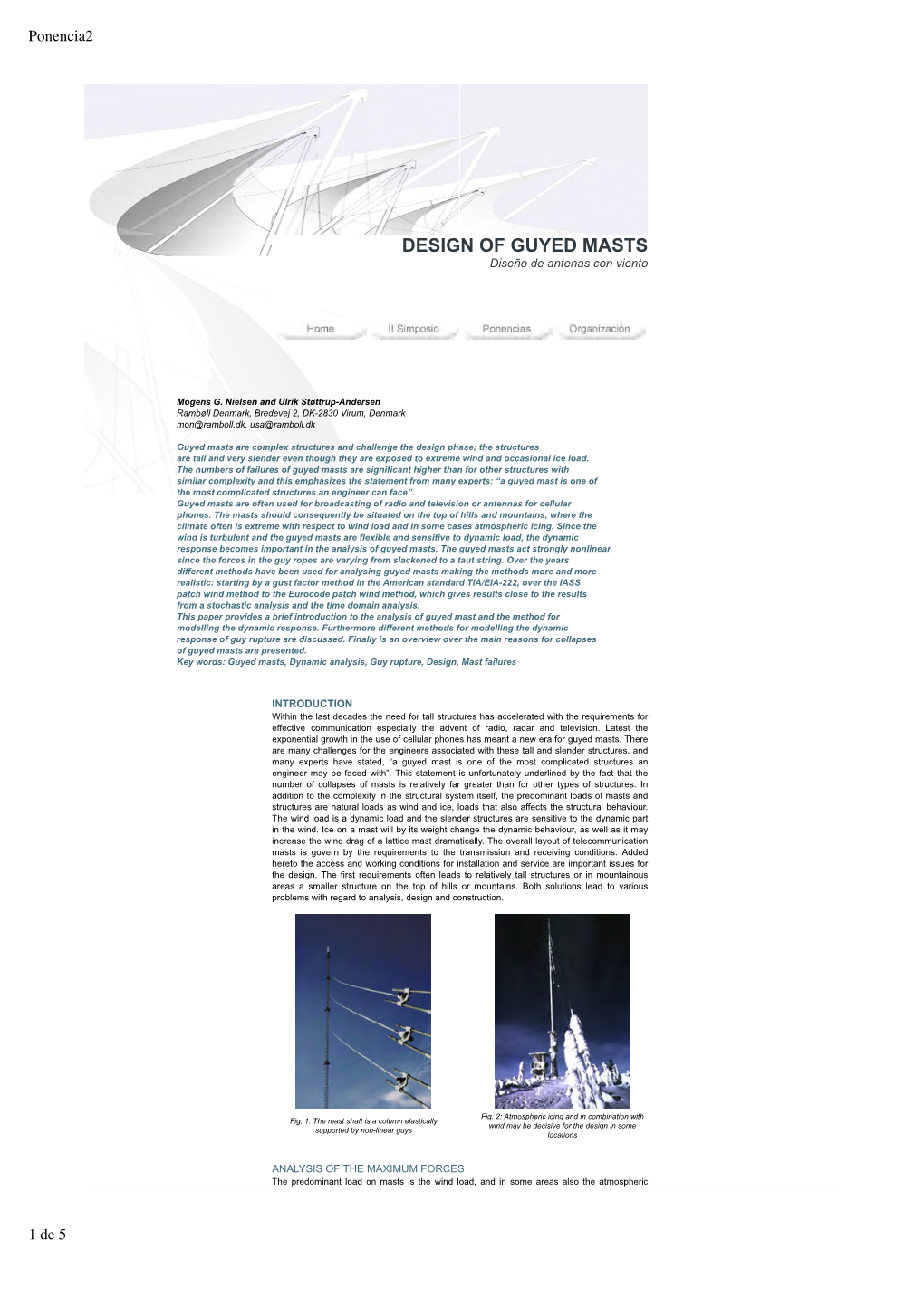 DESIGN of GUYED MASTS Diseño De Antenas Con Viento