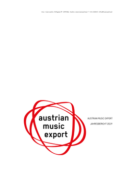 Jahresbericht 2019 Austrian Music Export