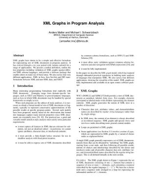 XML Graphs in Program Analysis