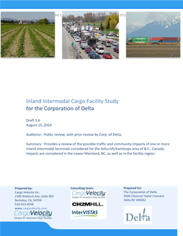 Inland Intermodal Cargo Facility Study for the Corporation of Delta