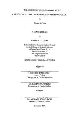 1• DR~KENNETHDA-V'is Honors College Chauperson of Thesis Committee