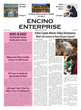 ENCINO ENTERPRISE Volume 2, Issue 23 a Compendious Source of Information March 18, 2021