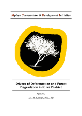 Drivers of Deforestation and Forest Degradation in Kilwa District