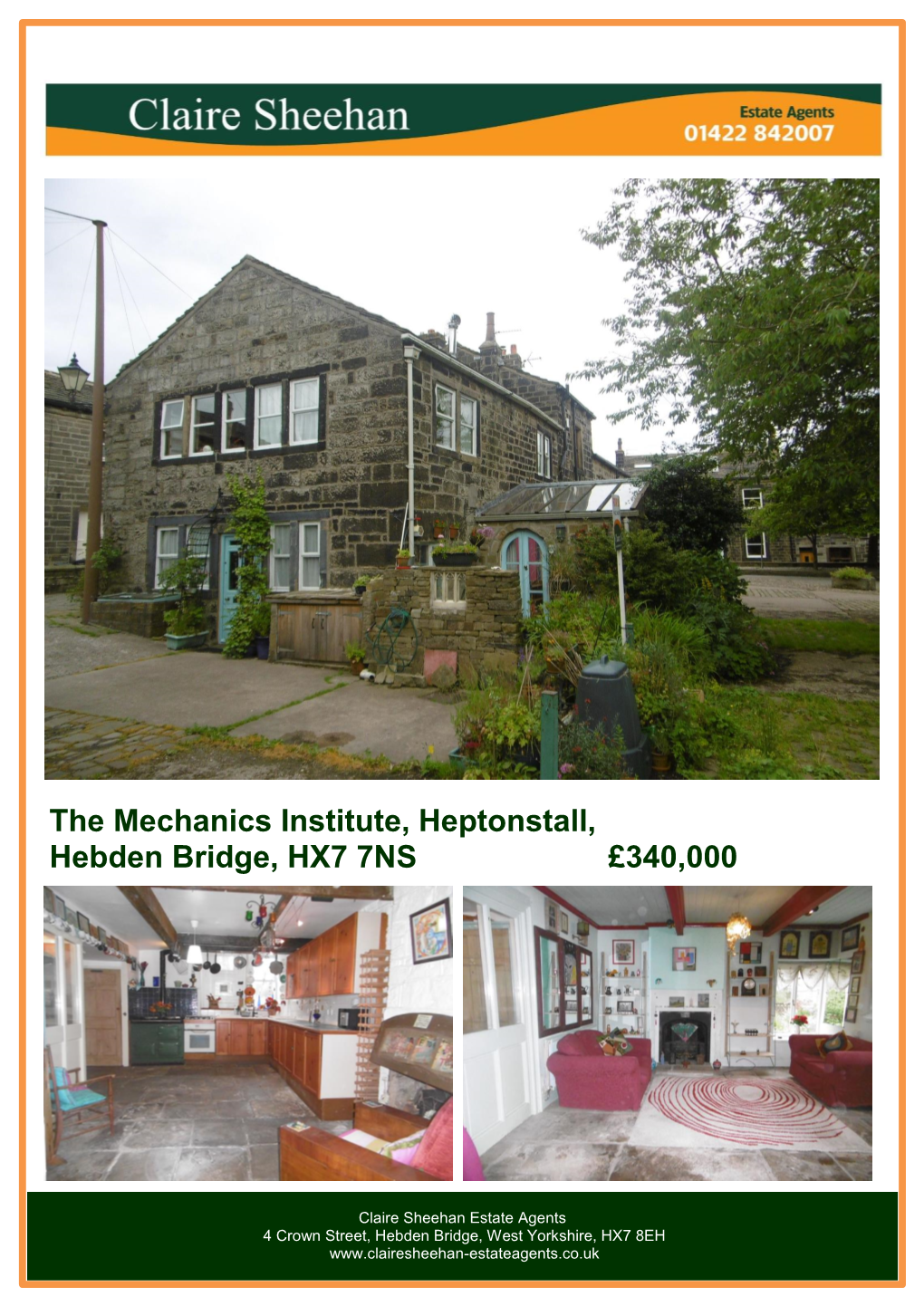 The Mechanics Institute, Heptonstall, Hebden Bridge, HX7 7NS £340,000