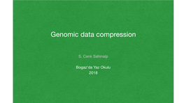 Genomic Data Compression
