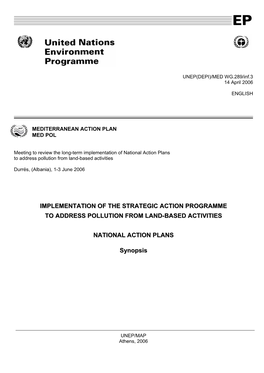 Implementation of the Strategic Action Programme to Address Pollution from Land-Based Activities