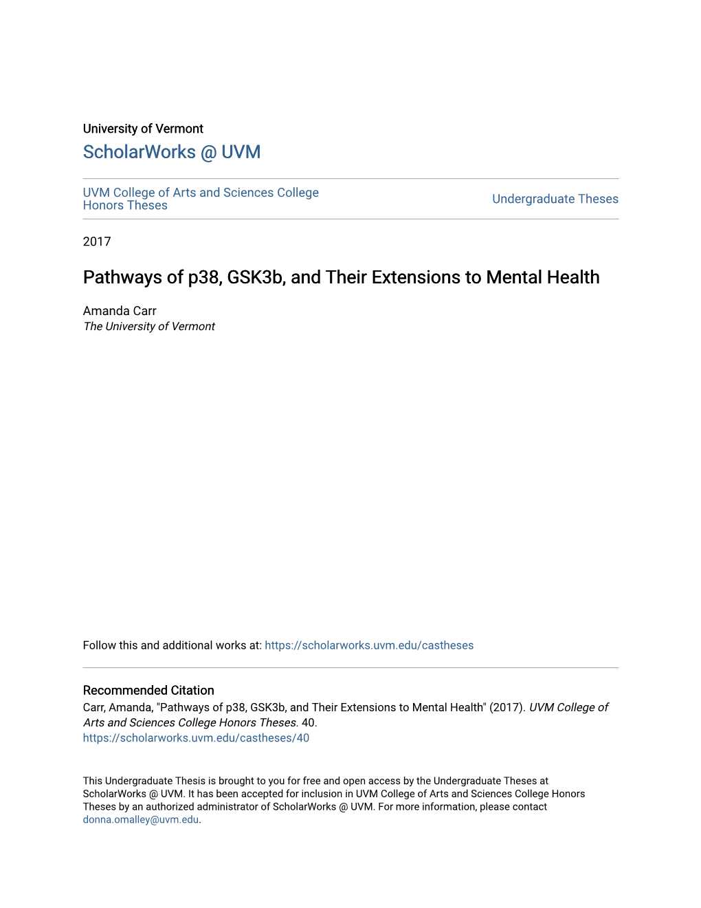 Pathways of P38, Gsk3b, and Their Extensions to Mental Health