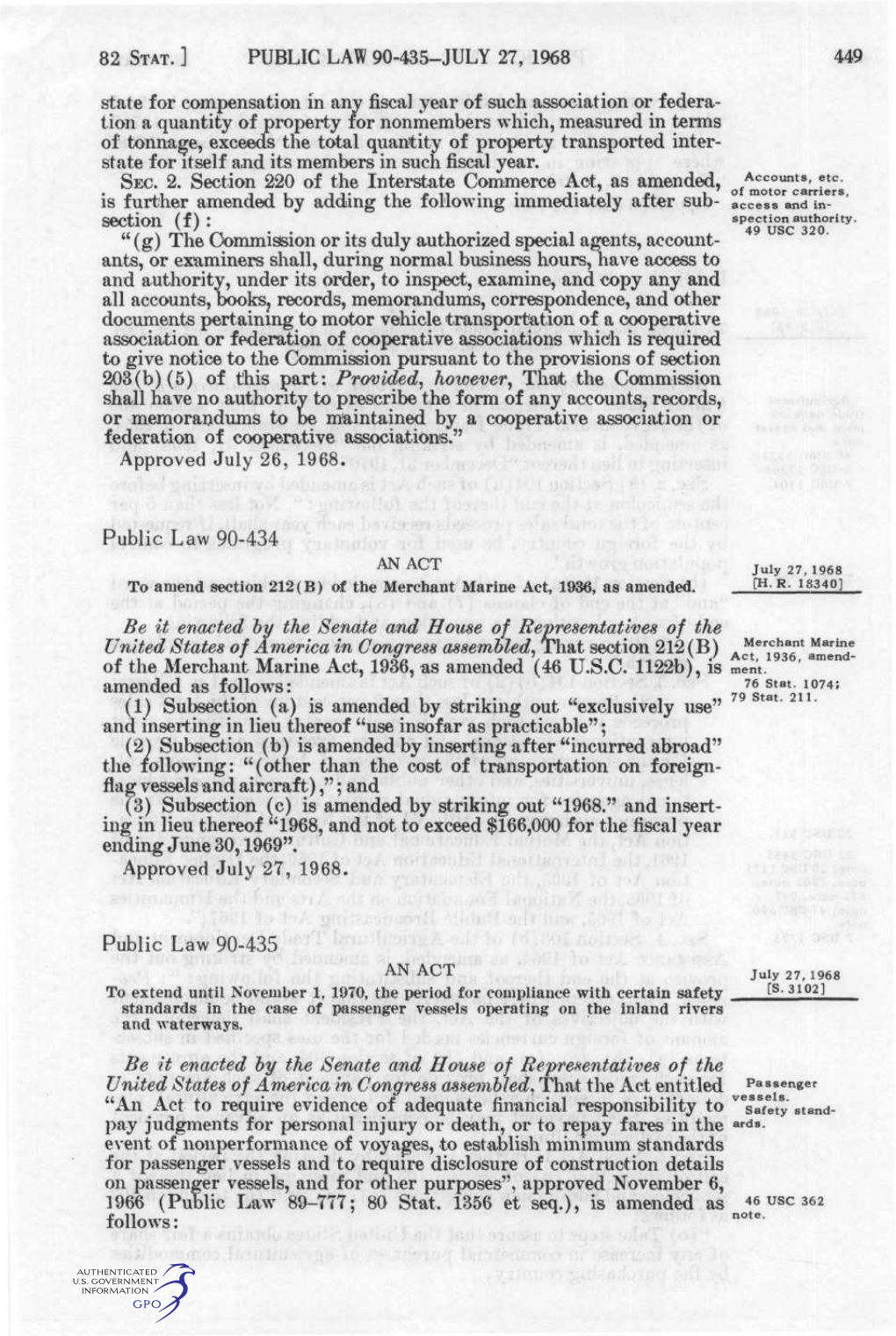 PUBLIC LAW 90-435-JULY 27, 1968 449 State for Compensation in Any Fiscal Year of Such Association Or Federa- Tion a Quantity Of