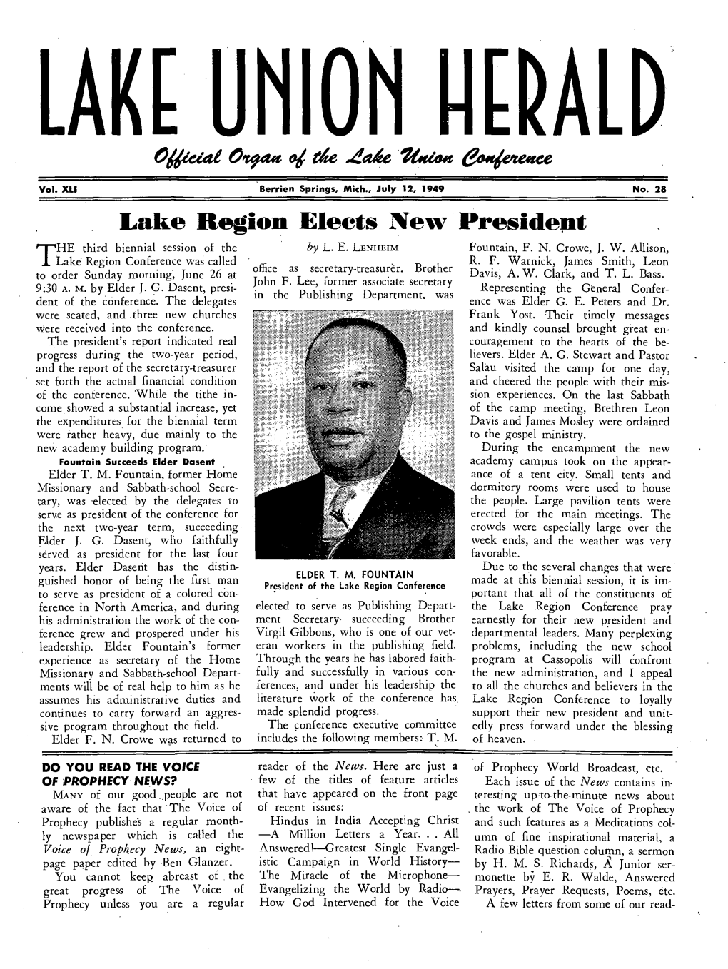Lake Union Herald for 1949