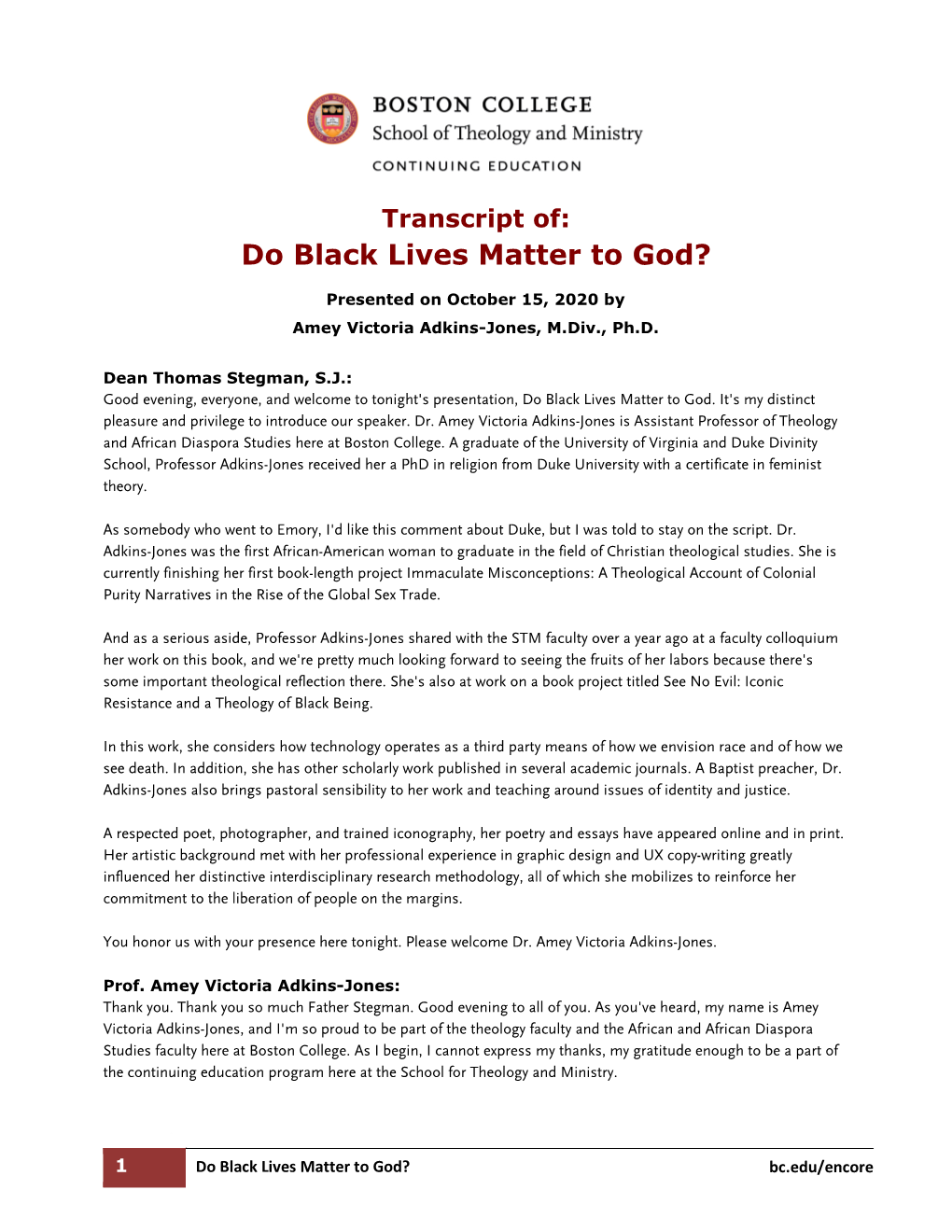 Do Black Lives Matter to God?