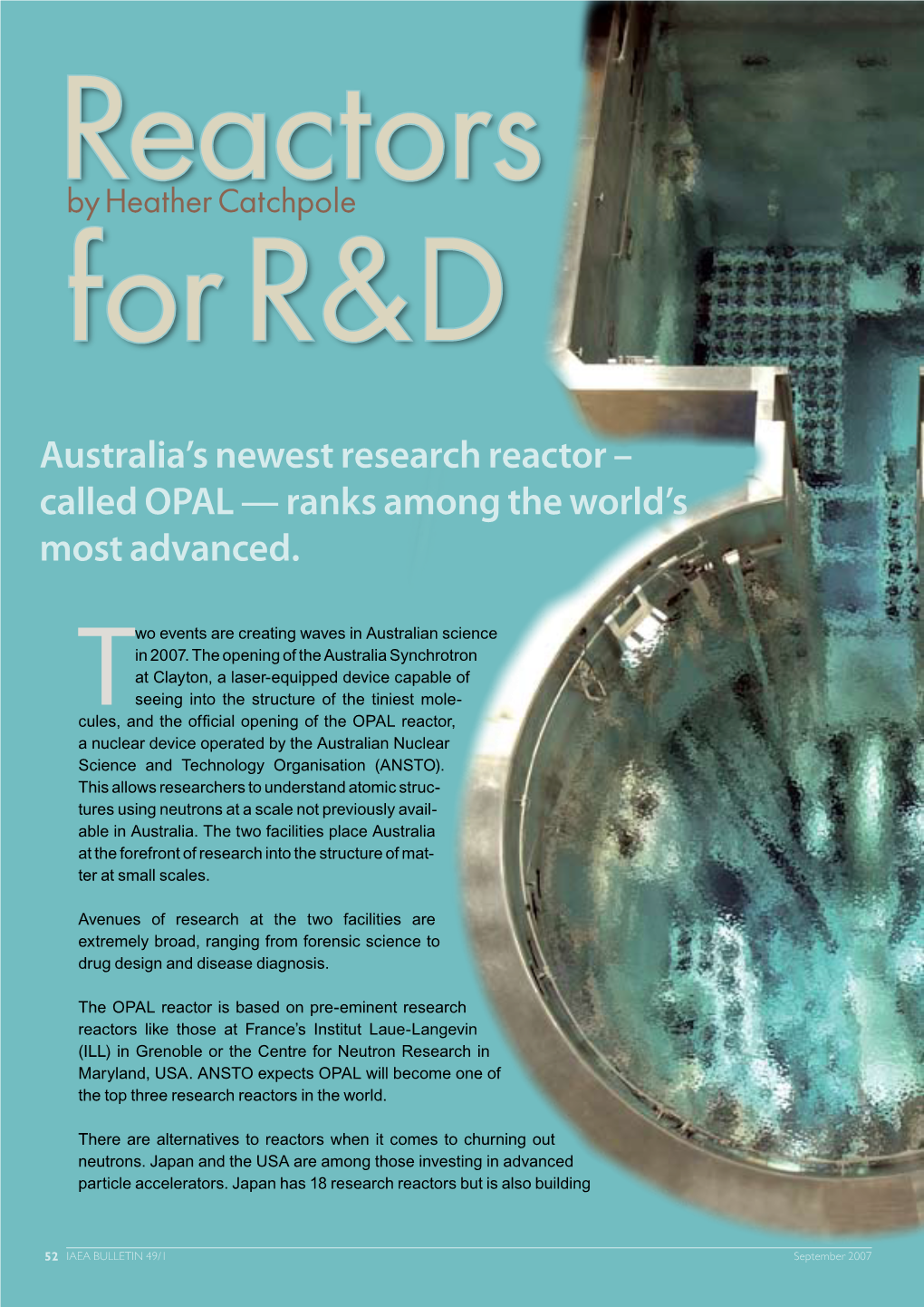 Australia's Newest Research Reactor – Called OPAL — Ranks Among The