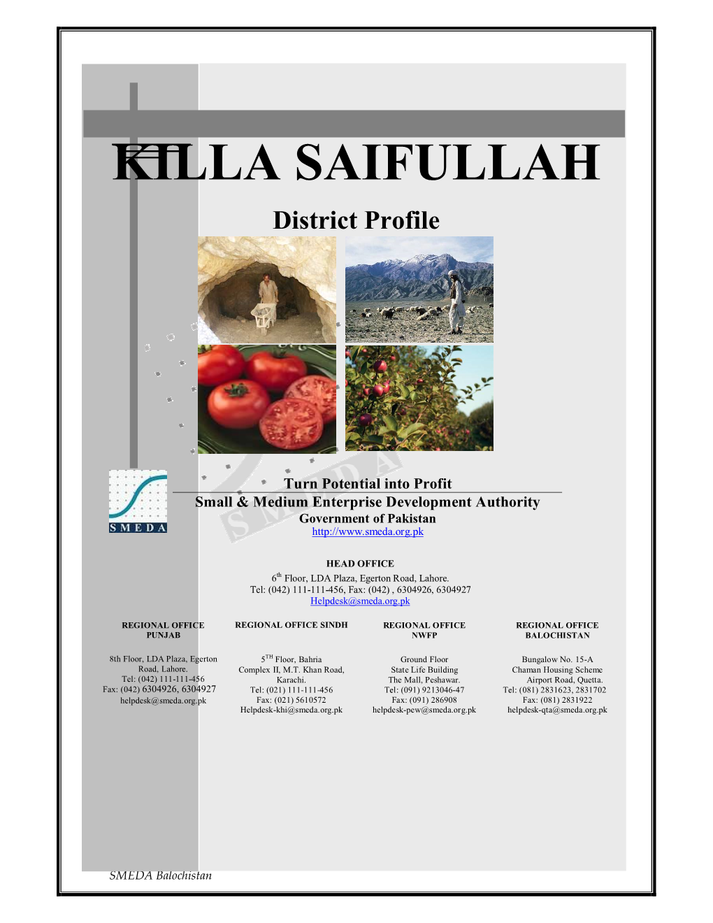 District Profile of Killa Saifullah