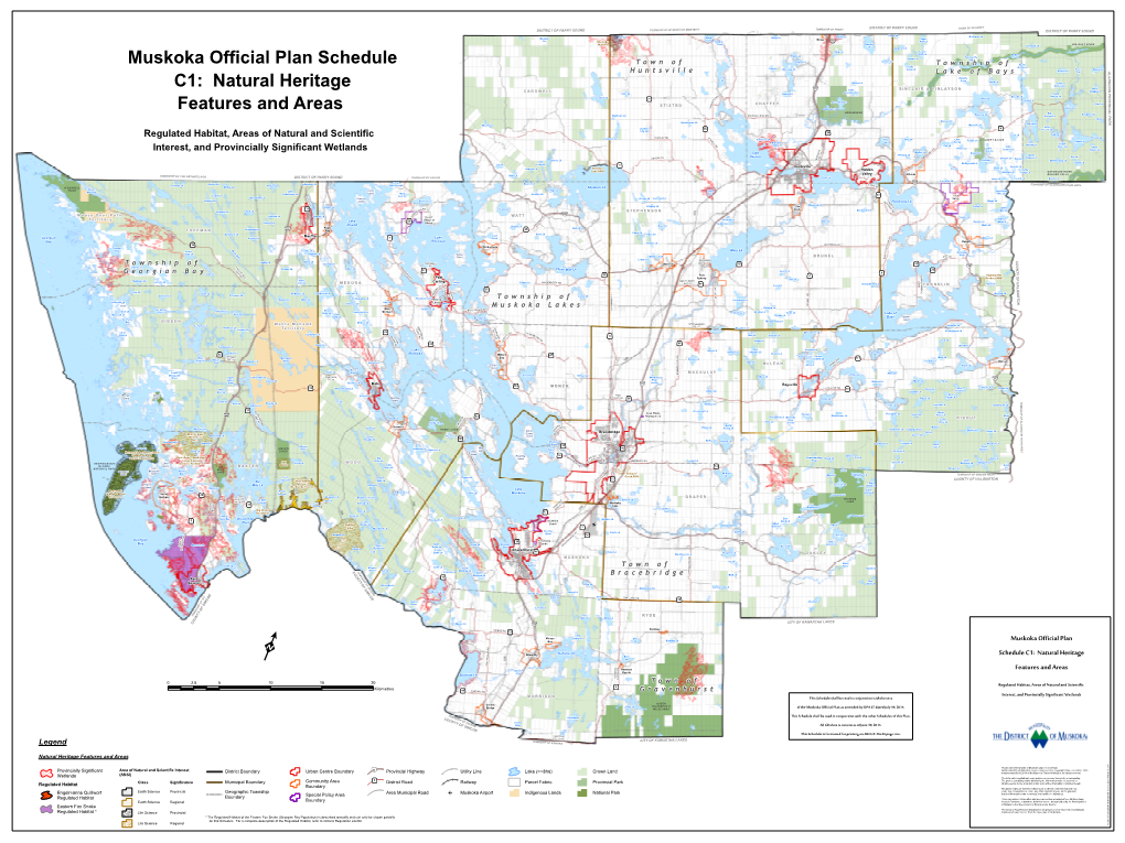 Muskoka Official Plan Schedule C1: Natural Heritage Features and Areas