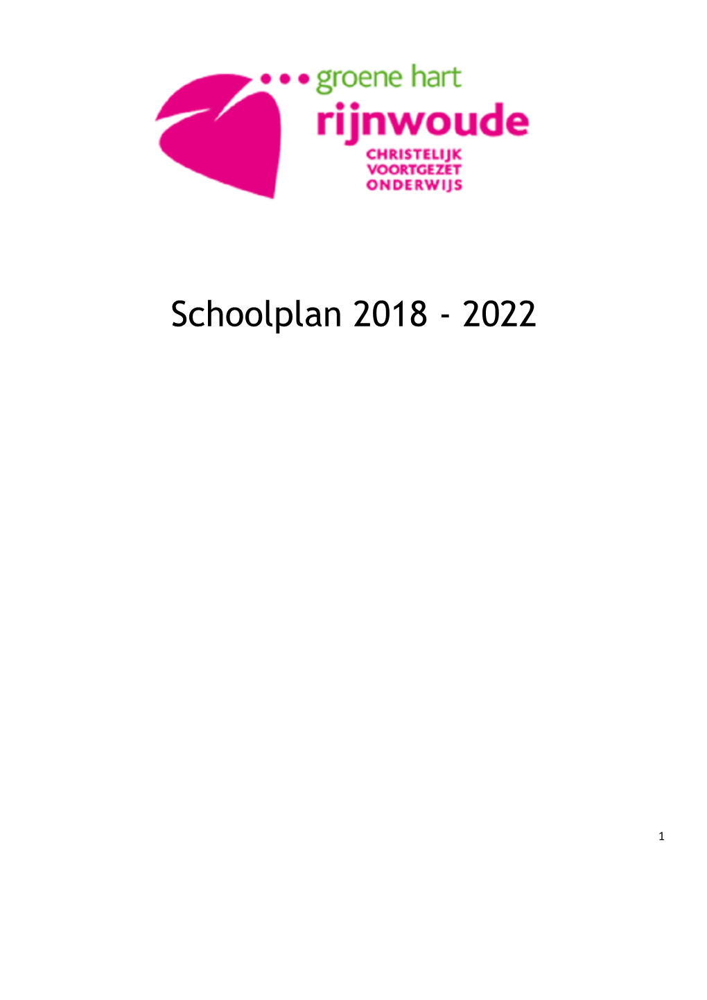 Schoolplan 2018 - 2022