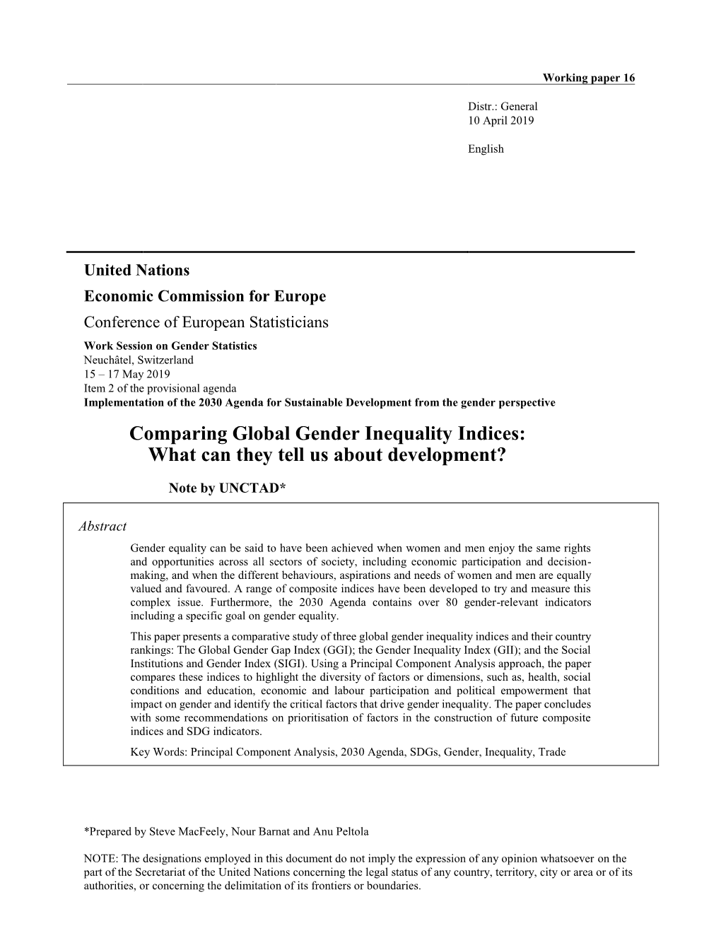 Comparing Global Gender Inequality Indices: What Can They Tell Us About Development?