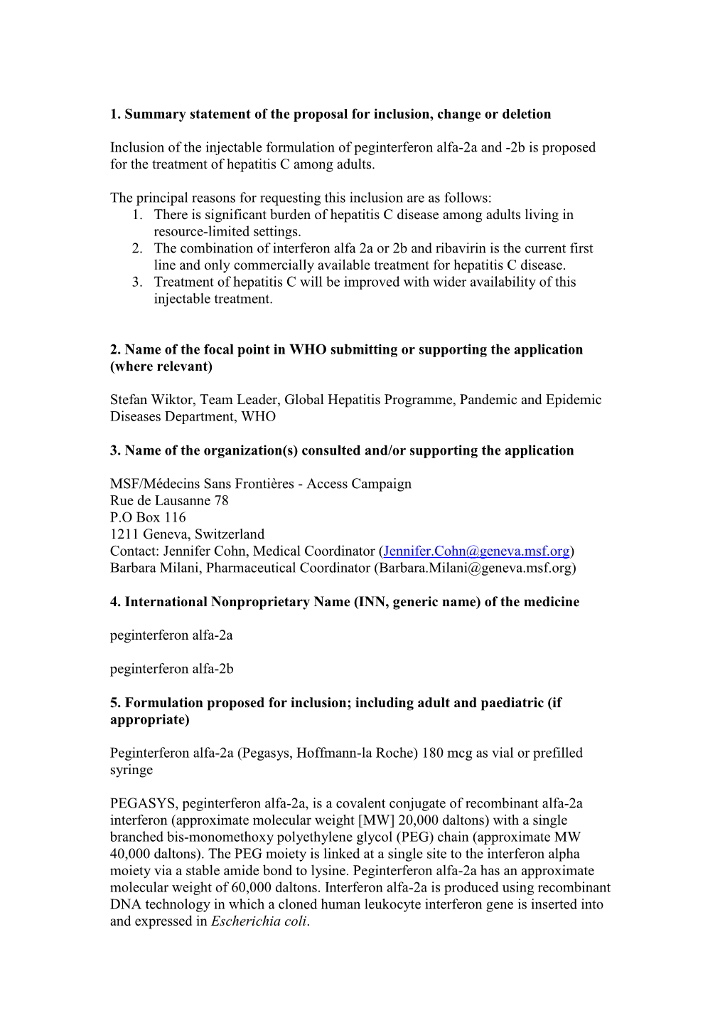 Pegylated Interferon Alpha 2A