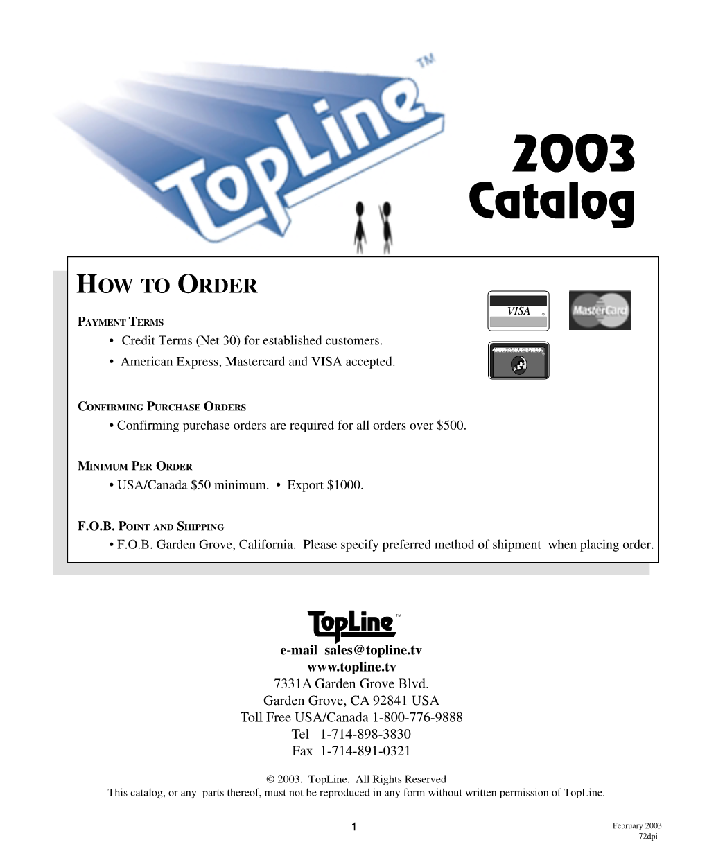 2003 Catalog