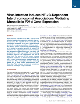 Virus Infection Induces NF-Kb-Dependent Interchromosomal Associations Mediating Monoallelic IFN-B Gene Expression