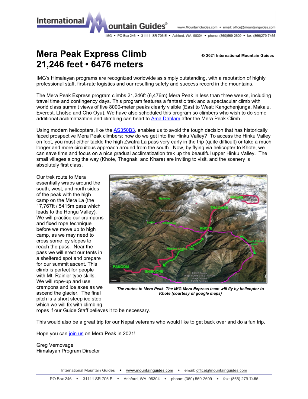 Mera Peak Trip Information