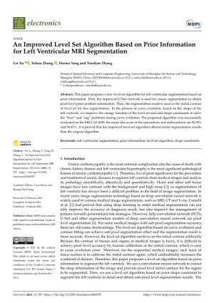 An Improved Level Set Algorithm Based on Prior Information for Left Ventricular MRI Segmentation
