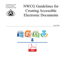 NWCG Guidelines for Creating Accessible Electronic Documents