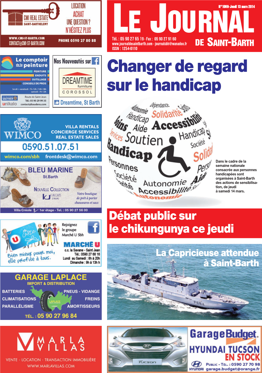 DE SAINT-BARTH ISSN : 1254-0110 Changer De Regard Sur Le Handicap