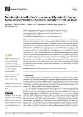 New Insights Into the Co-Occurrences of Glycoside Hydrolase Genes Among Prokaryotic Genomes Through Network Analysis