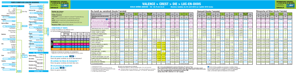 VALENCE > CREST > DIE > LUC-EN-DIOIS