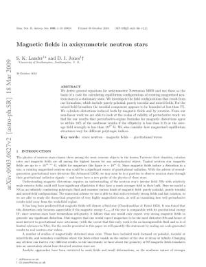 Magnetic Fields in Axisymmetric Neutron Stars
