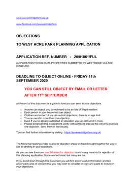 PDF – Objections List for Planning Application
