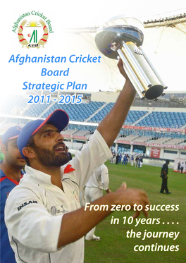 Afghanistan Cricket Board Strategic Plan 2011-2015
