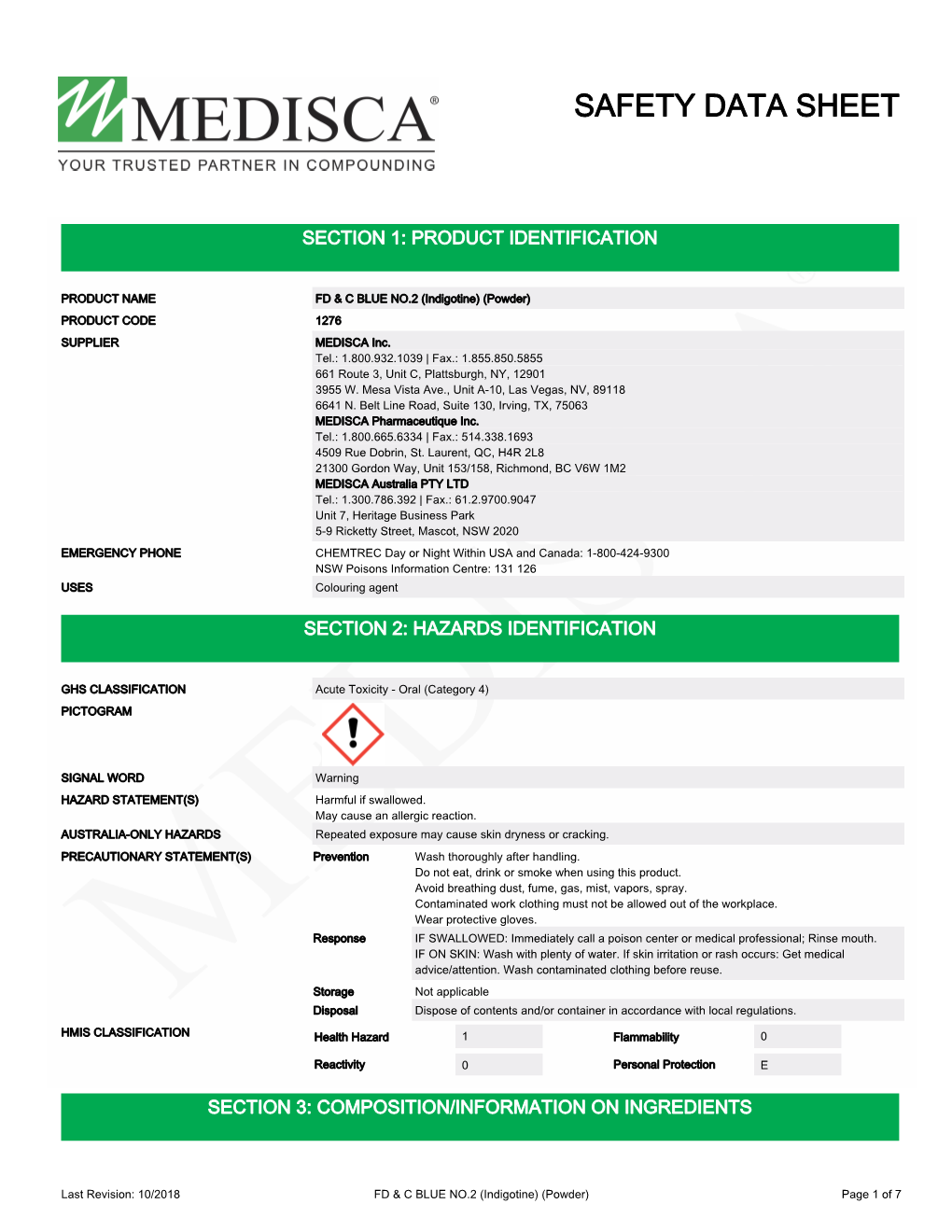 Safety Data Sheet