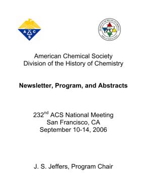 American Chemical Society Division of the History of Chemistry