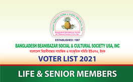 Bangladesh Beanibazar Social and Cultural Society USA, Inc. LIFE
