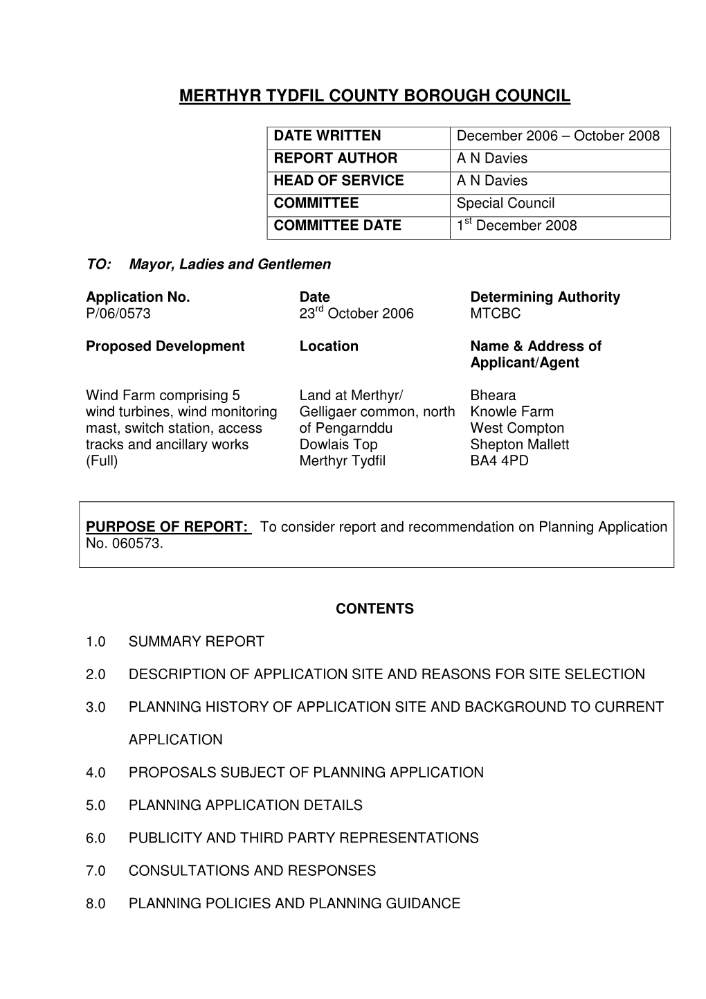 Planning Application Number P/06